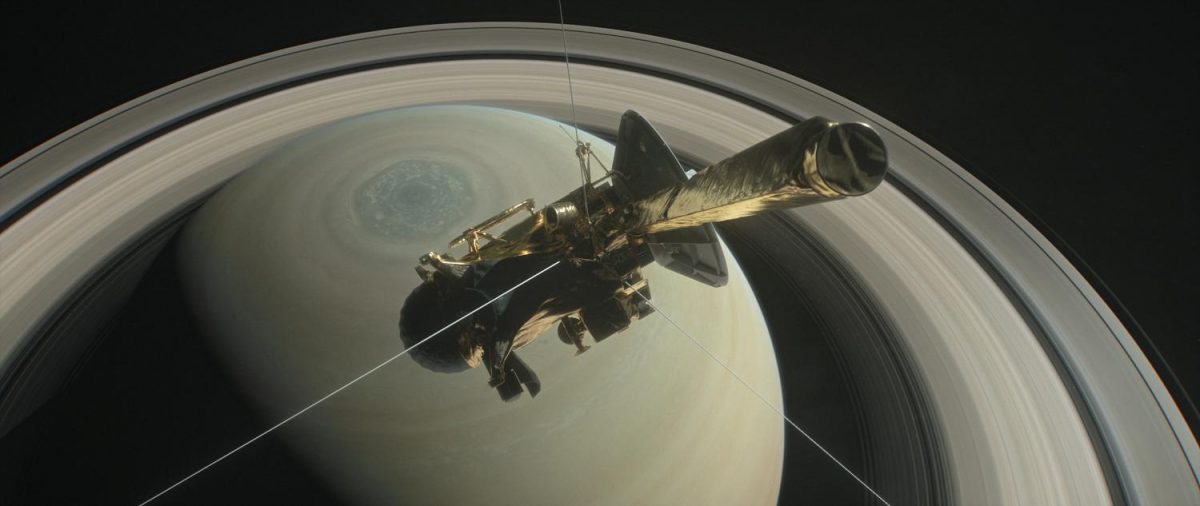 NASAs+Cassini+pictured+above+Saturns+Northern+Hemisphere+