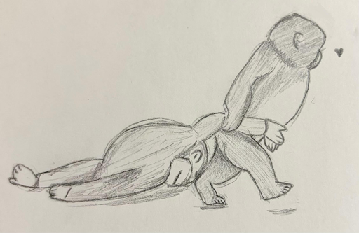 Touched by Punch’s story, fans show their love to him by drawing a scene captured of Punch and the stuffed animal orangutan.
PHOTO CREDIT: Sandy Kagawa